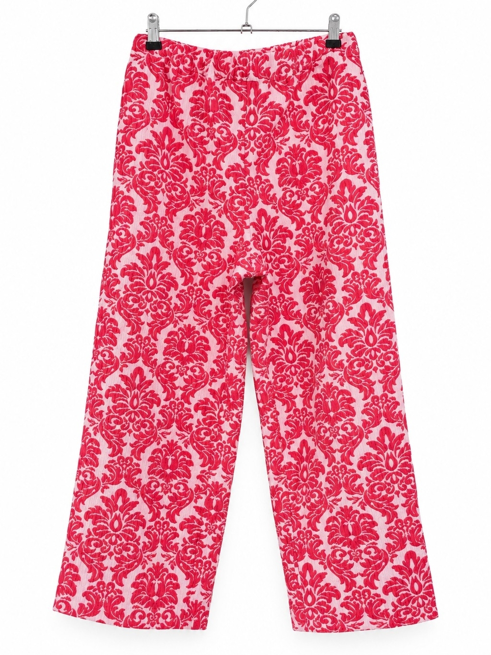 VIVETTA Floral Wide Leg Pants Pink & White Size 40 Like New
